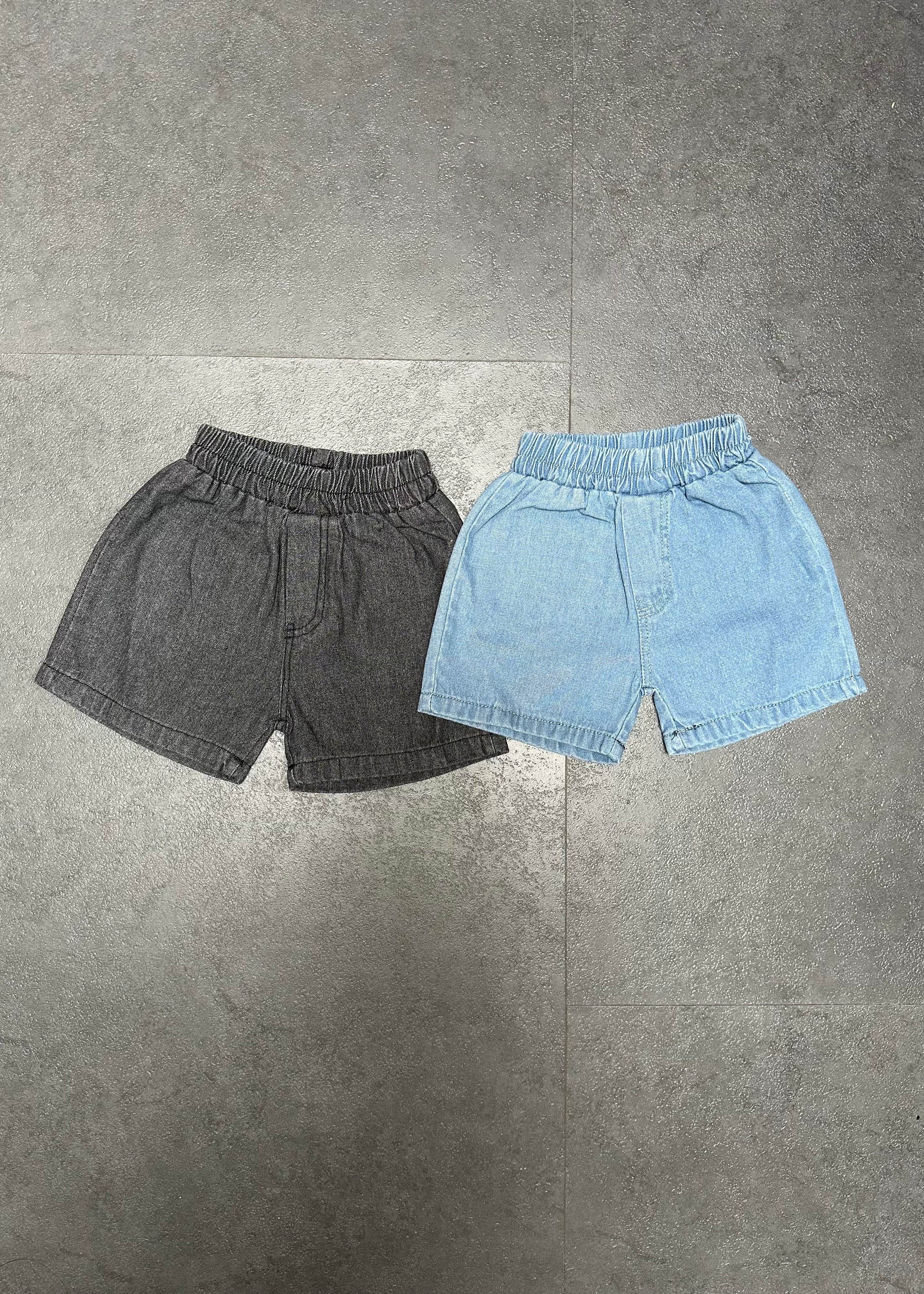 Denim short blue- black