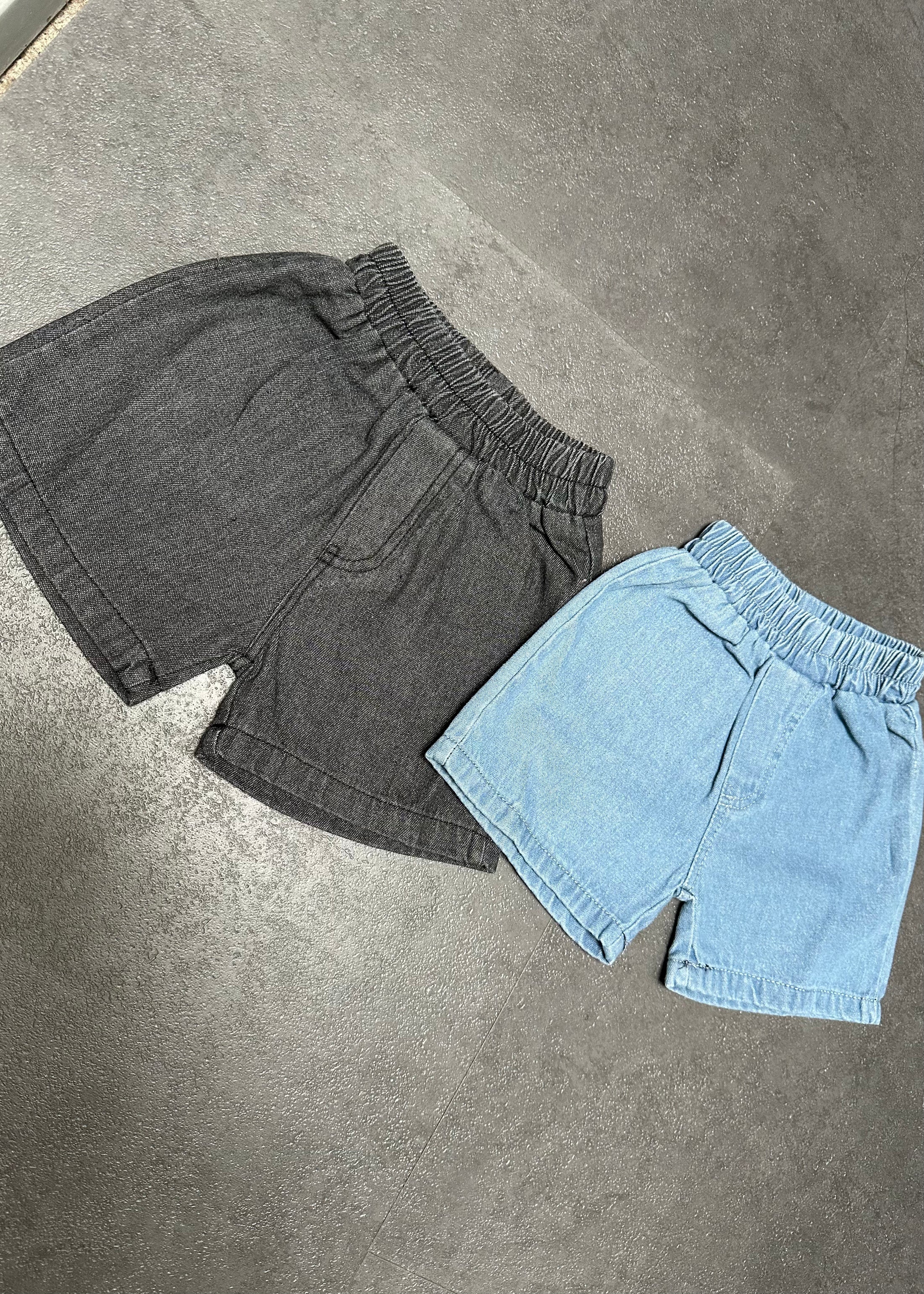 Denim short blue- black