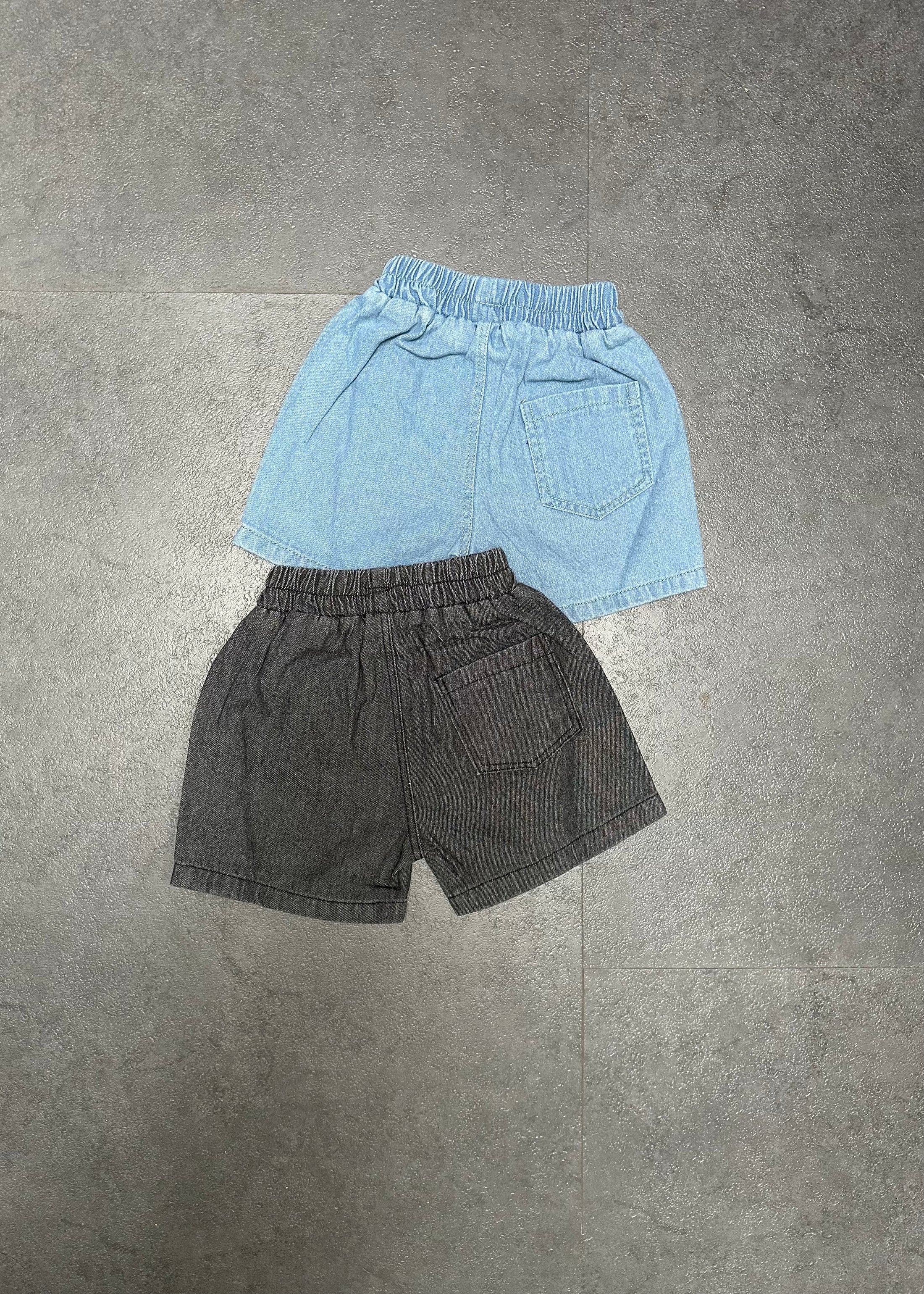 Denim short blue- black