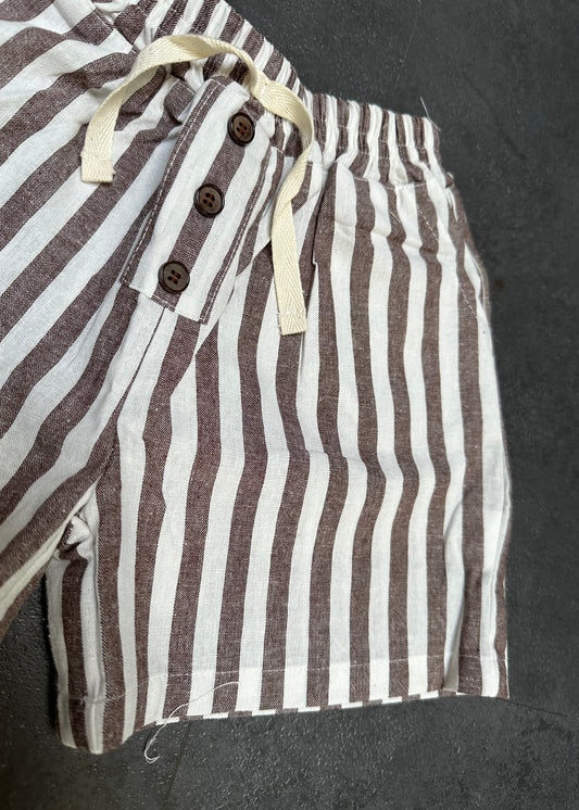 Coffee striped short