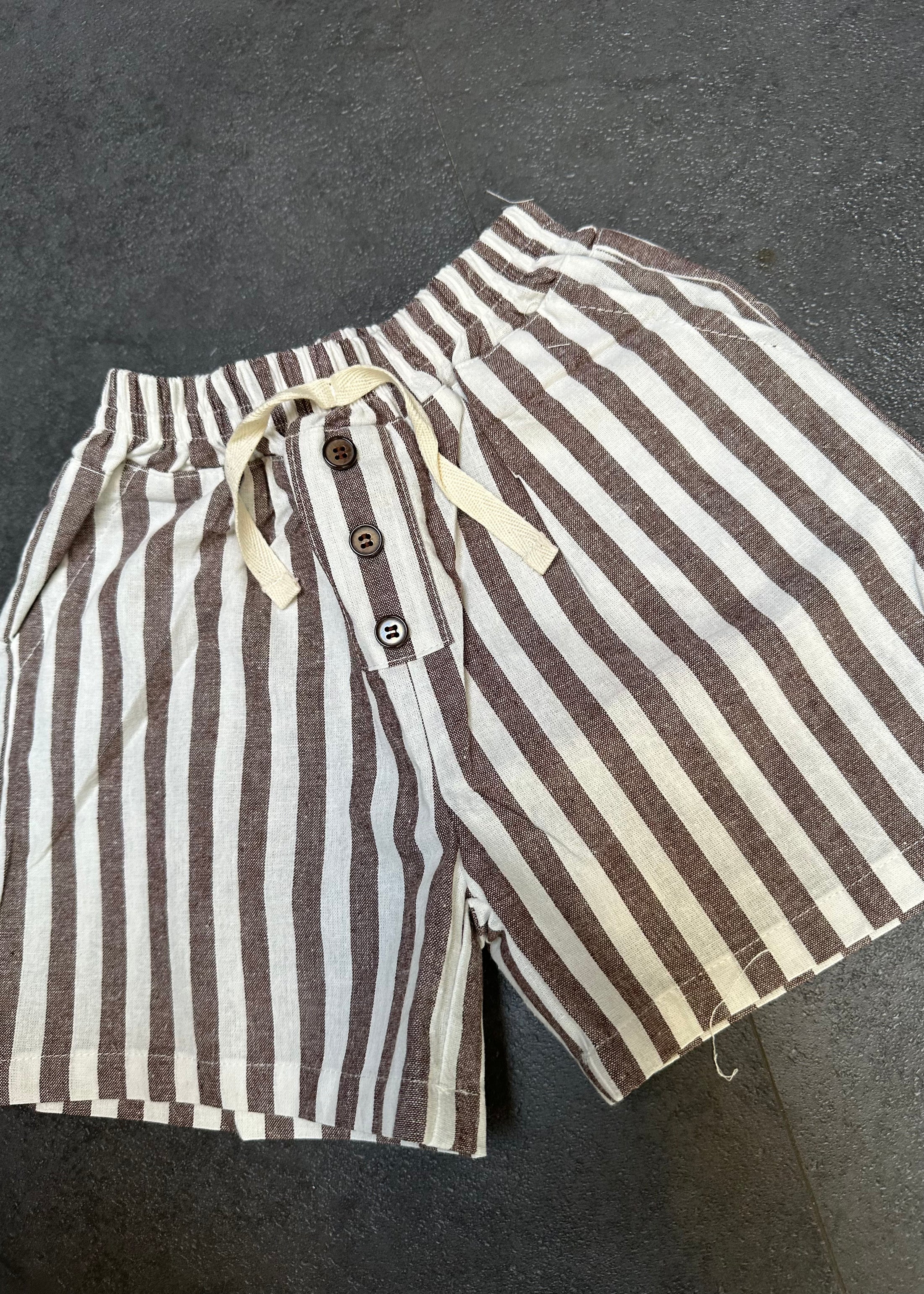 Coffee striped short