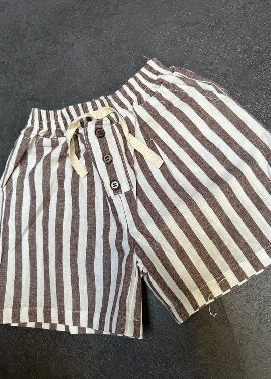 Coffee striped short