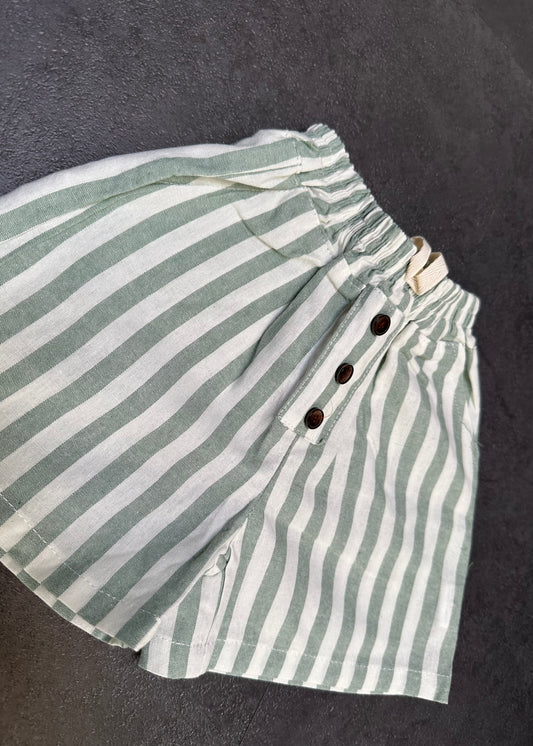 Green striped short