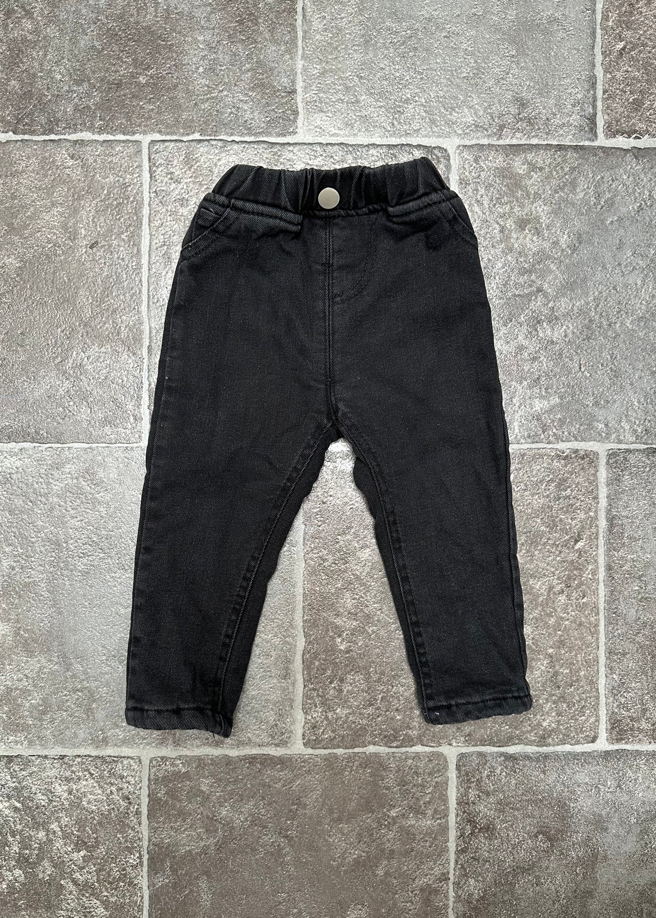 Fleece jeans zwart