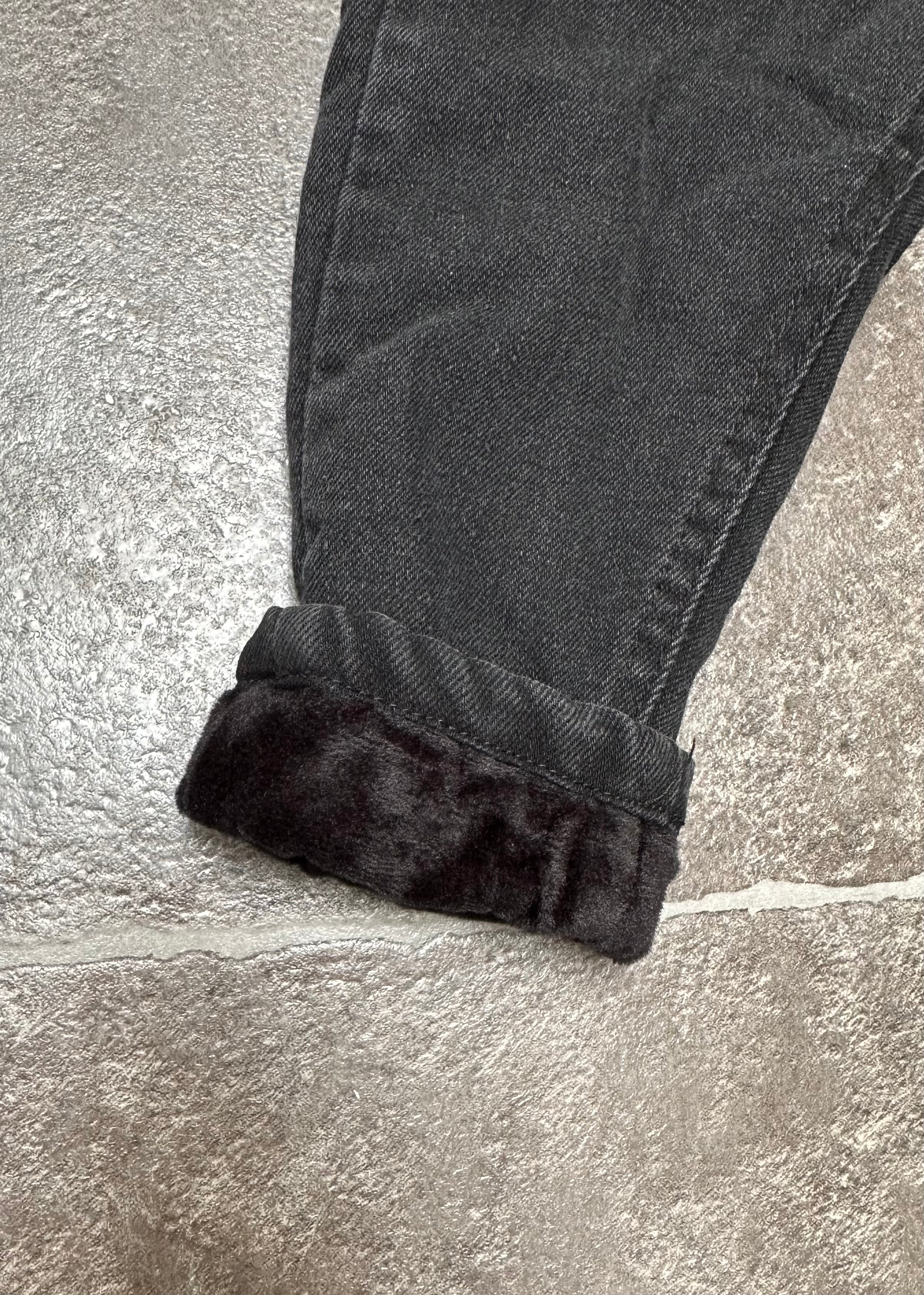 Fleece jeans zwart