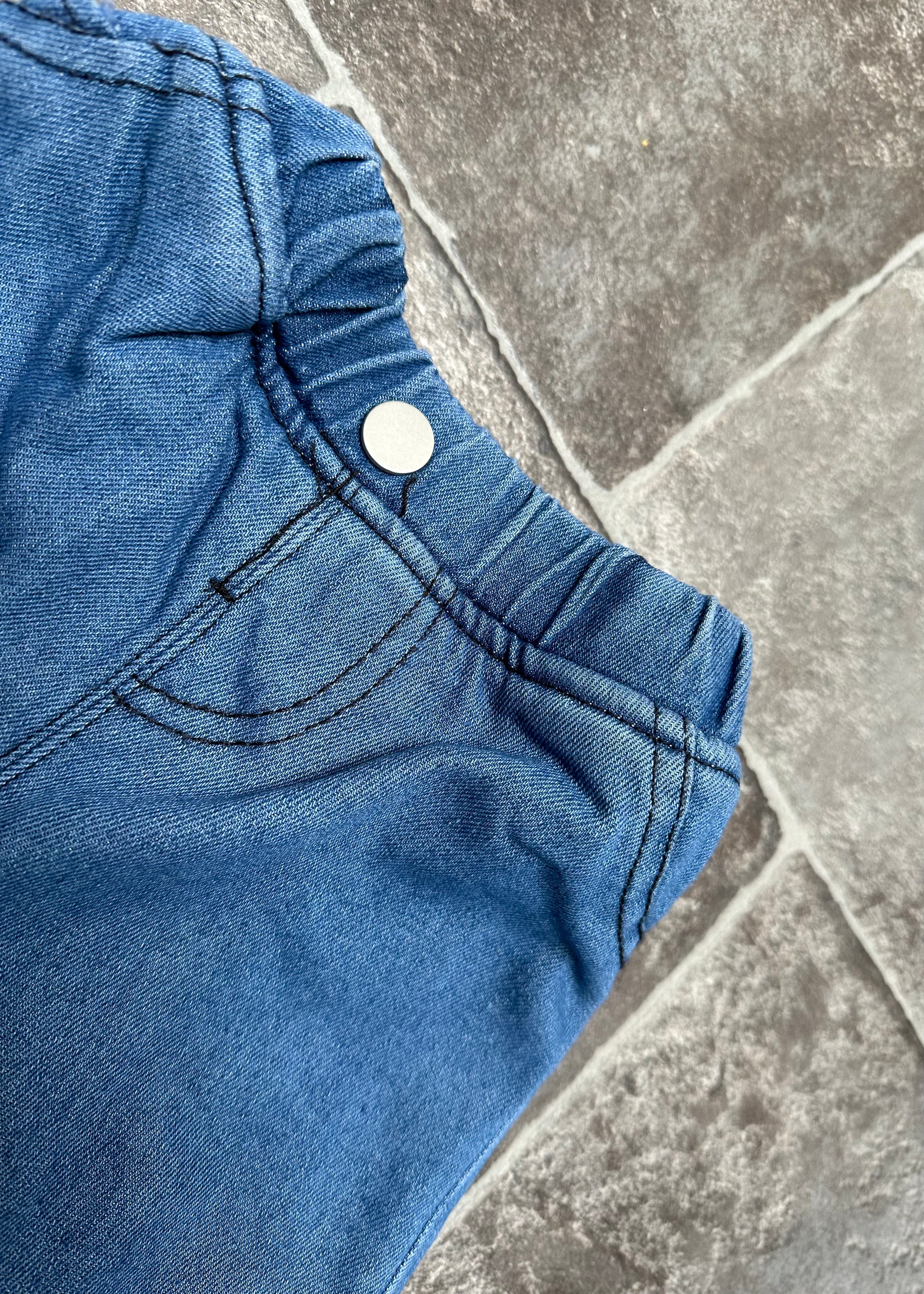 Fleece jeans blauw